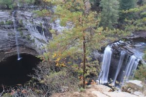 Cane Creek Falls in early autumn