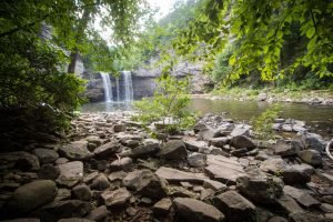 Cane Creek Twin Falls in Fall Creek Falls State Park